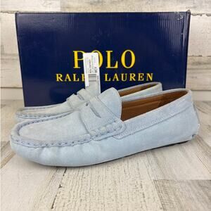 Polo Ralph Lauren mens 8 Anders penny driving blue suede leather new slip on